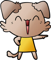 Fototapeta premium happy little dog cartoon