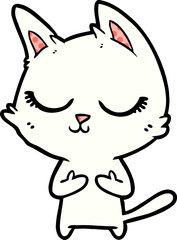 calm cartoon cat