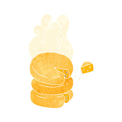 freehand retro cartoon cheese wheel