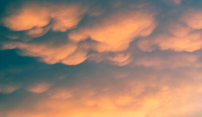 clouds in sunset sky