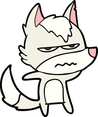 cartoon annoyed wolf