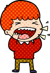 cartoon laughing man