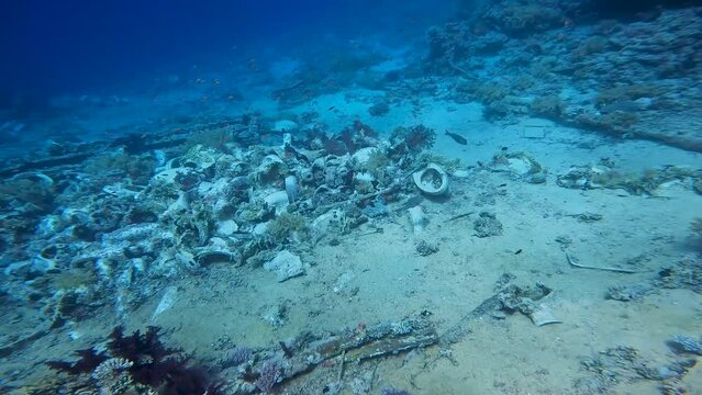 4k video of cargo from the wreck of the Yolanda at the tip of the Sinai Peninsula in Egypt