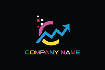 Marketing Logo, C letter Logo, Vector Logo Template