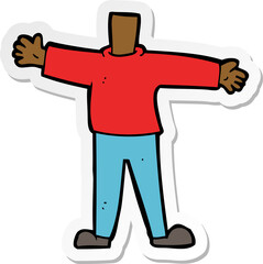 sticker of a cartoon male body