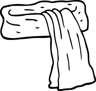 black and white scarf hanging clip art preview