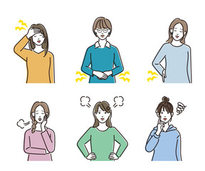 女性のよくあるつらい症状のセット