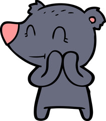 Obraz premium smiling bear cartoon