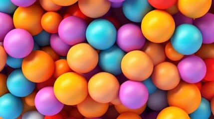 Colorful balls background. Abstract background Generative AI.