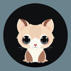 Cute vector illustration of ferret or mangust