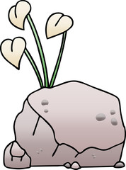 gradient shaded quirky cartoon vines