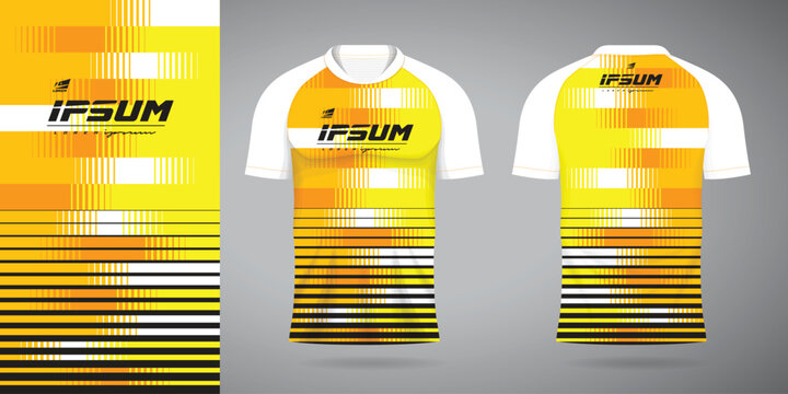 yellow jersey sport uniform shirt design template