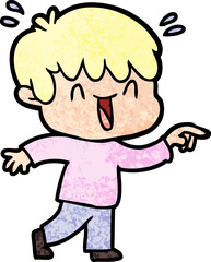 cartoon laughing boy