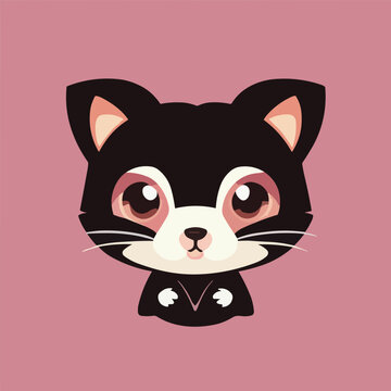 Cute vector illustration of ferret or mangust