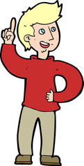 cartoon man with idea