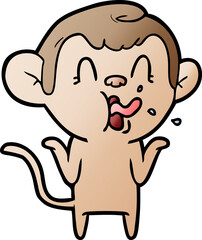 crazy cartoon monkey