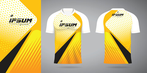yellow jersey sport uniform shirt design template