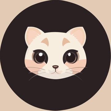Cute vector illustration of ferret or mangust