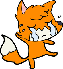 crying fox cartoon