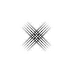 letter x stripes motion symbol decoration vector