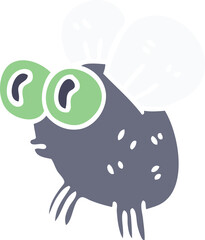 hand drawn quirky cartoon fly