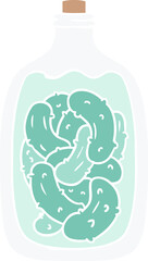 hand drawn cartoon doodle jar of pickled gherkins