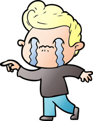 cartoon man crying
