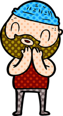 cartoon bearded man