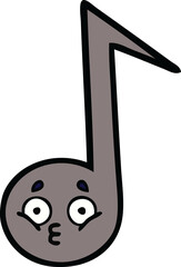 cute cartoon of a musical note