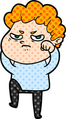 cartoon angry man