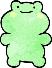 cartoon doodle frog