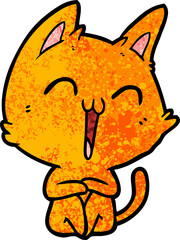 happy cartoon cat