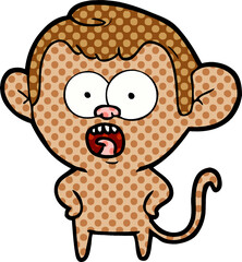 cartoon shocked monkey