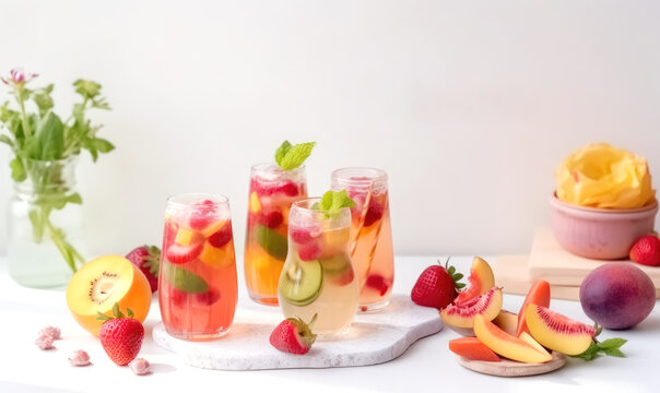 fresh fruitty drink , Generative ai