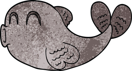 cartoon doodle of a fish