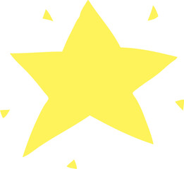 flat color style cartoon star