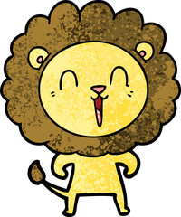 laughing lion cartoon