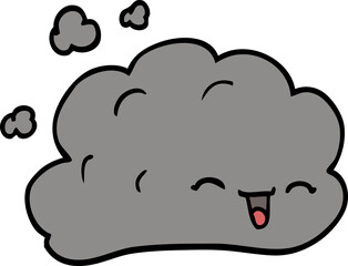 cartoon doodle grey smoke