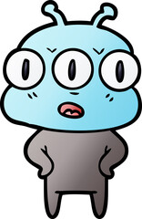 annoyed three eyed alien