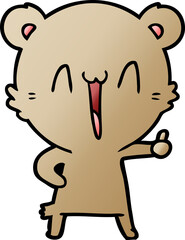 happy bear cartoon