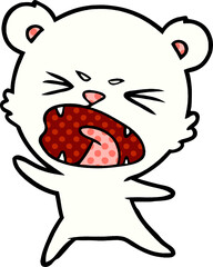 angry polar bear cartoon