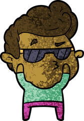 cartoon cool guy