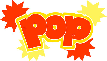 flat color illustration of pop explosion symbol