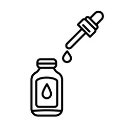 Cute serum fragrance outline icon	

