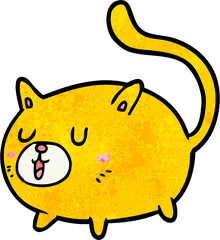 cartoon happy cat