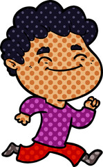 cartoon friendly man