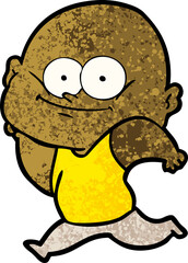 cartoon bald man staring