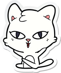 sticker of a cartoon cat