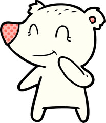 smiling polar bear cartoon