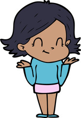 cartoon friendly girl